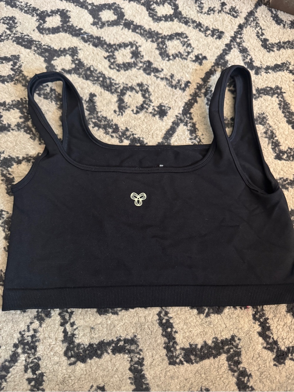 Aritzia FORM black bra top.